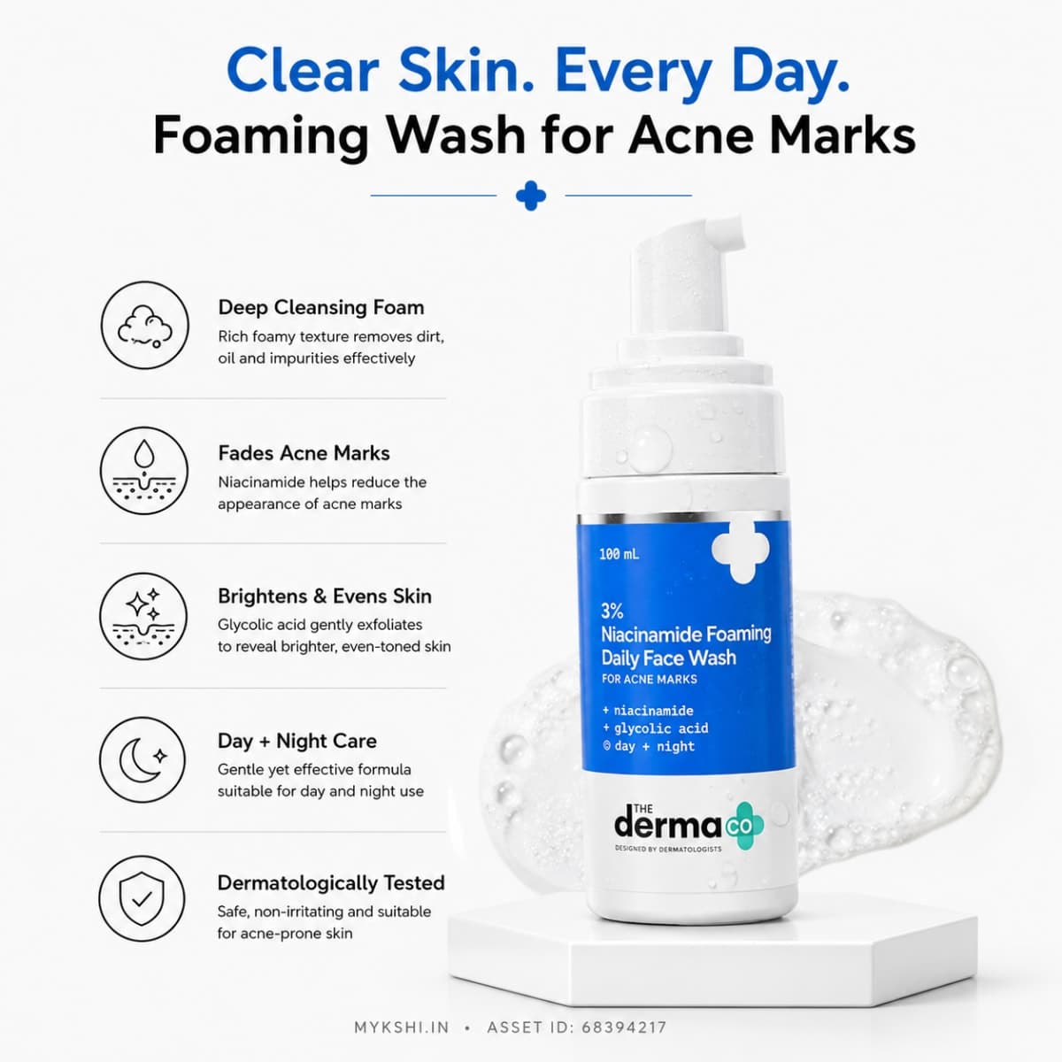 The Derma Co 3% Niacinamide Foaming Face Wash - 100ml