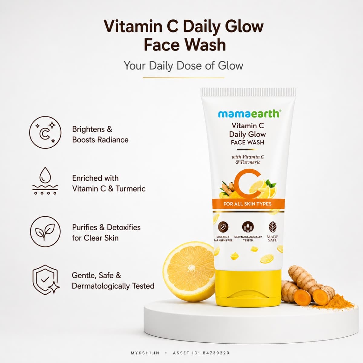 Mamaearth Vitamin C Face Wash with Vitamin C and Turmeric for Skin Illumination
