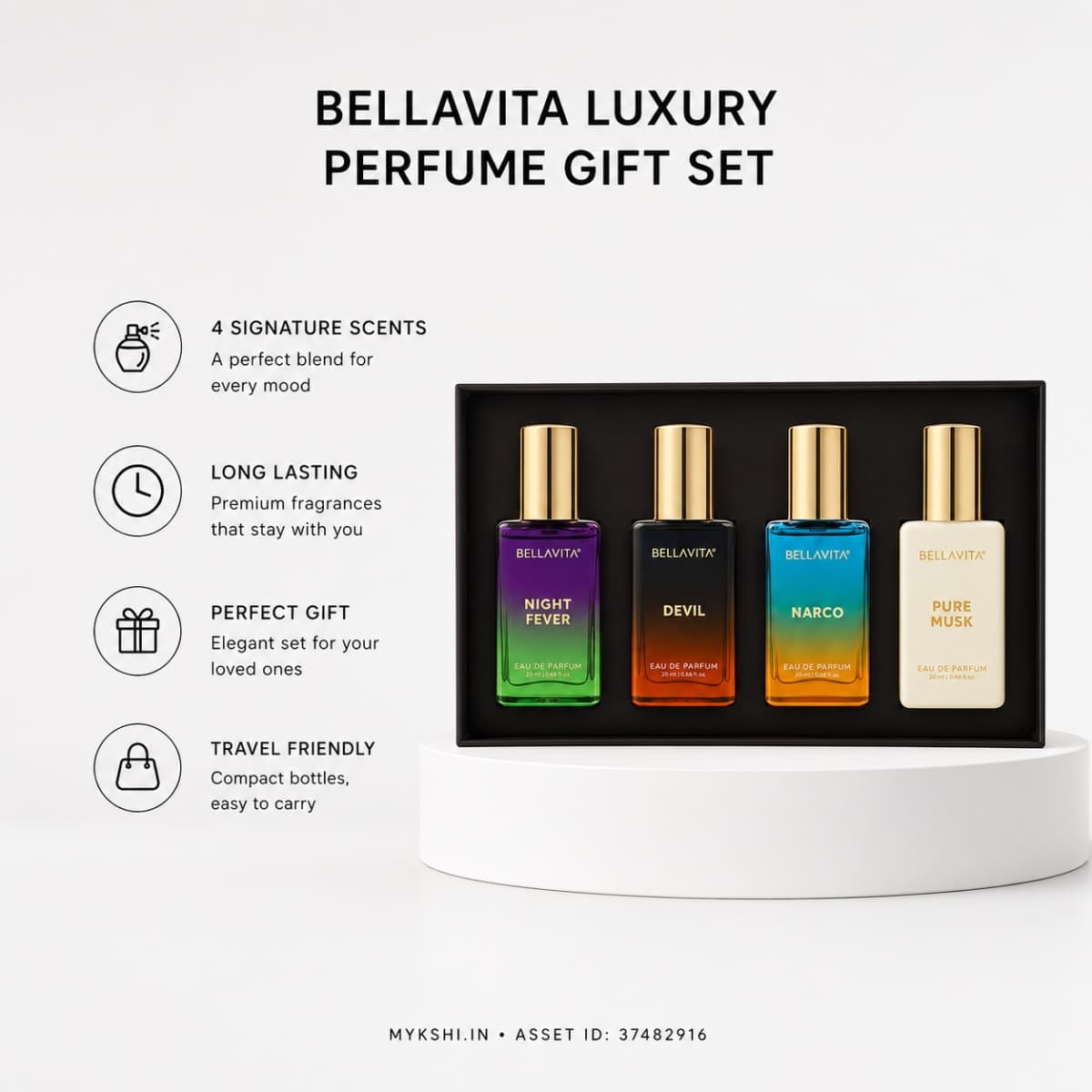 BELLAVITA UNISEX SCENTS GIFT SET - 4 X 20ml