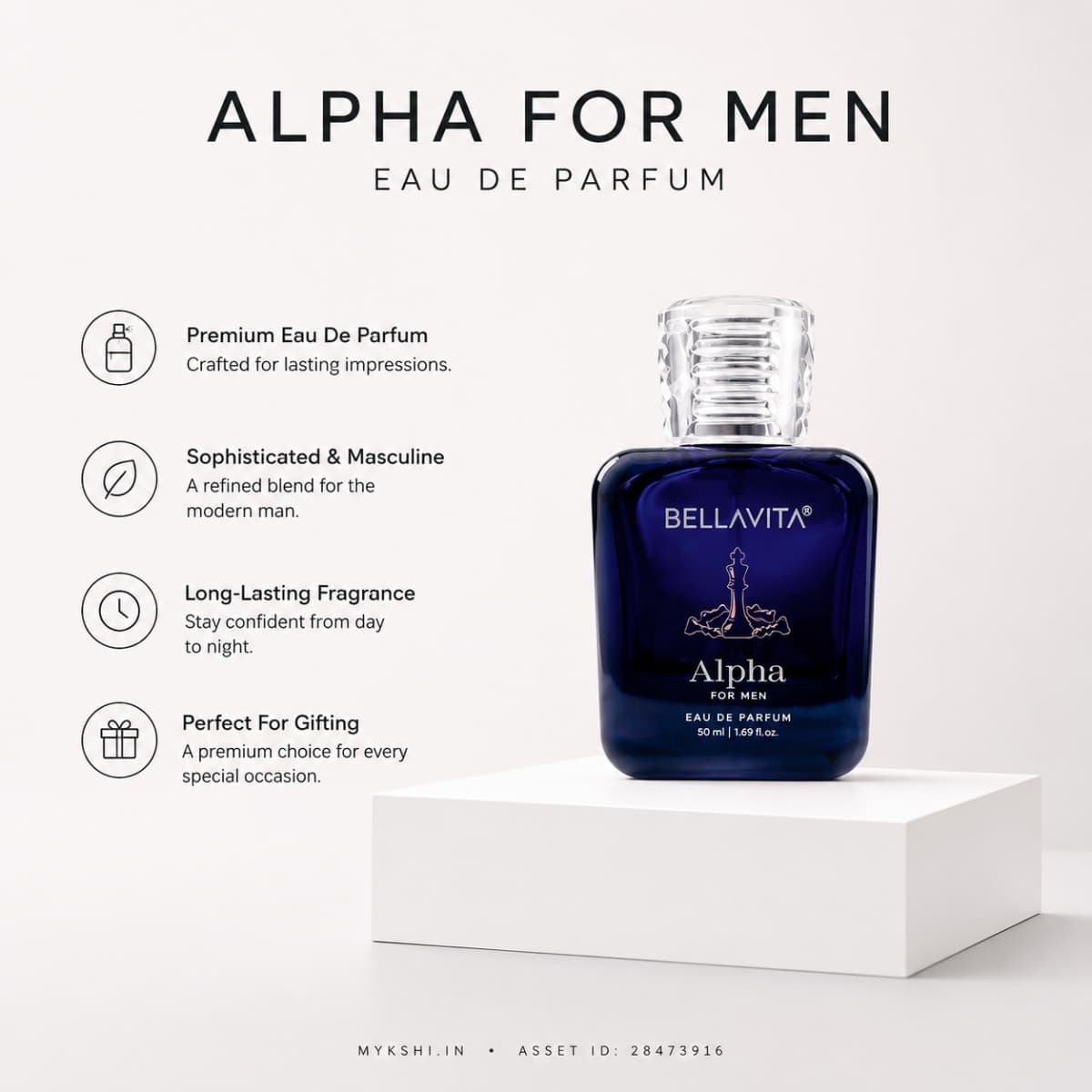 BELLAVITA ALPHA FOR HIM EAU DE PARFUM - 50 ml 1.69 fl.oz