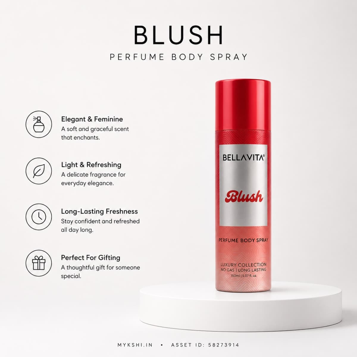 BELLAVITA BLUSH DEO PARFUM - 150 ml 5.07 fl.oz