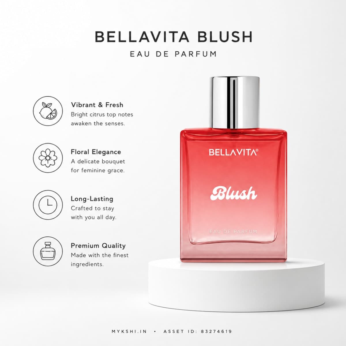BELLAVITA BLUSH WOMAN EAU DE PARFUM - 100 ml 3.38 fl.oz