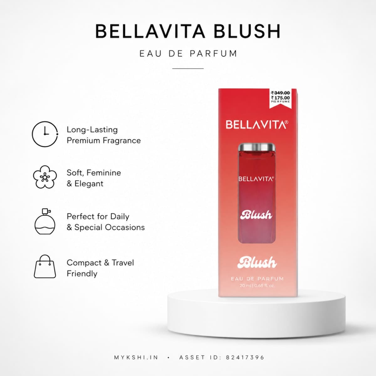 BELLAVITA BLUSH WOMAN EAU DE PARFUM - 20 ml 0.68 fl.oz