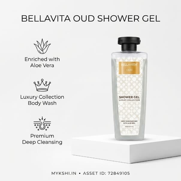 BELLAVITA OUD WHITE SHOWER GEL - 250 ml  8.45 fl.oz