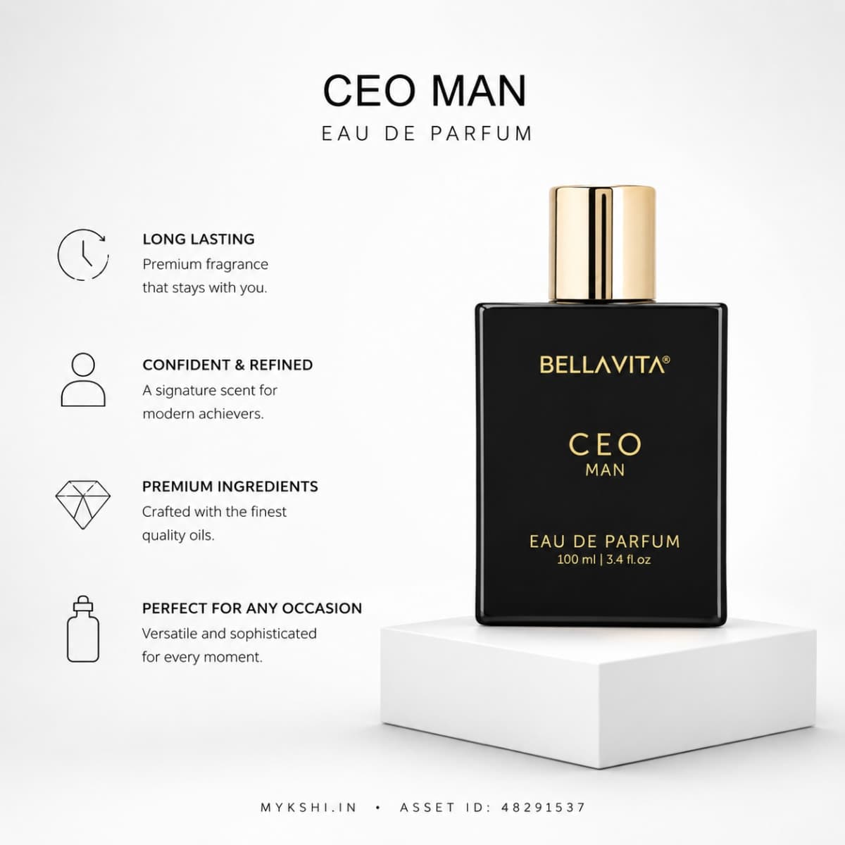 BELLAVITA CEO MAN EAU DE PARFUM - 100 ml 3.4 fl.oz