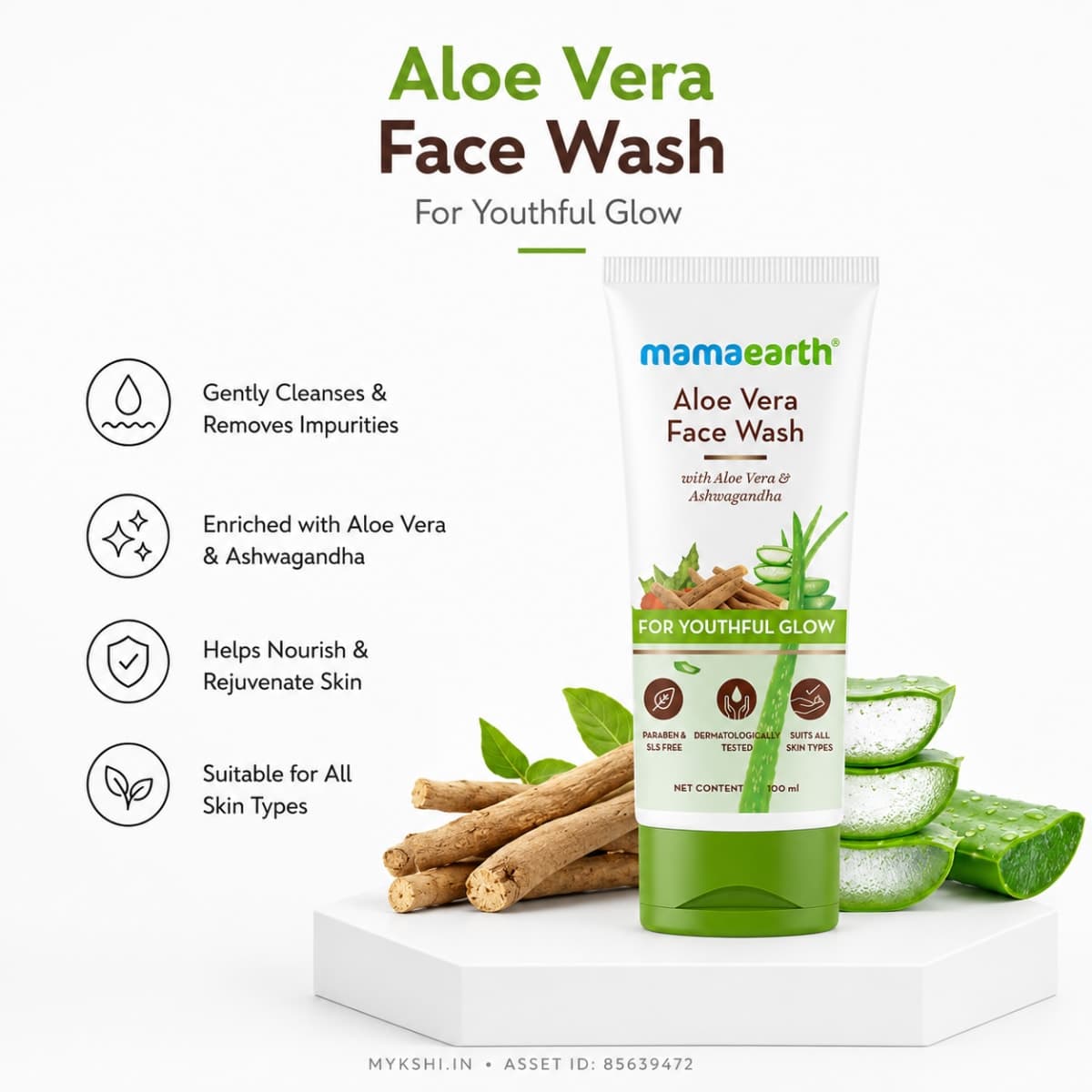 Mamaearth Aloe Gentle Face Wash with Aloe Vera & Glycerin for Normal to Sensitive Skin