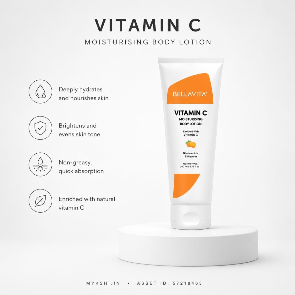 BELLAVITA VITAMIN C BODY LOTION 200 ml  6.76 fl.oz