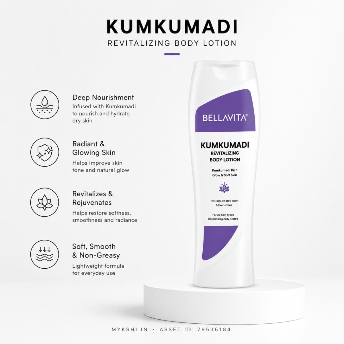 BELLAVITA KUMKUMADI BODY LOTION - 200 ml  6.76 fl.oz