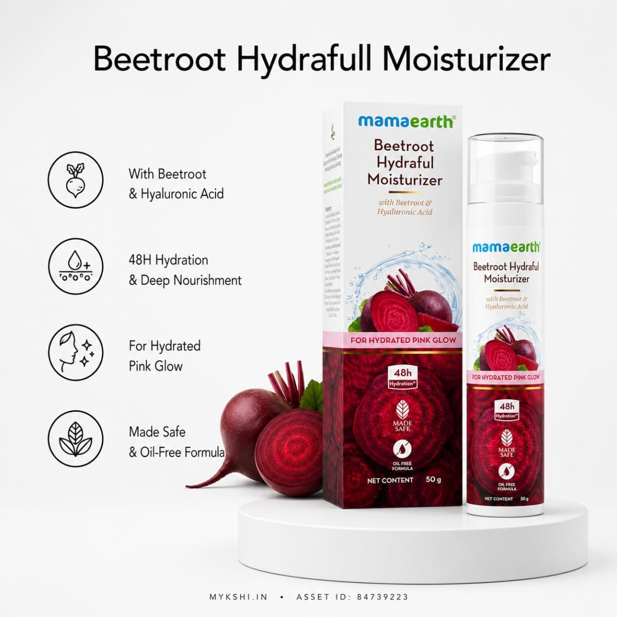 Mamaearth Beetroot Hydraful Moisturizer With Beetroot & Hyaluronic Acid
