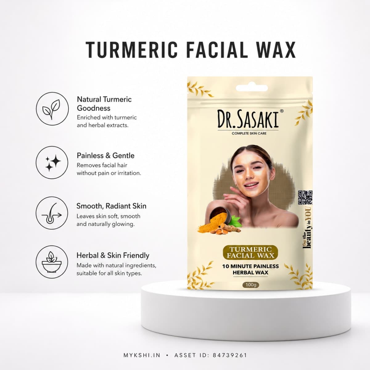 Dr. Sasaki TURMERIC FACIAL WAX POWDER - 100 g