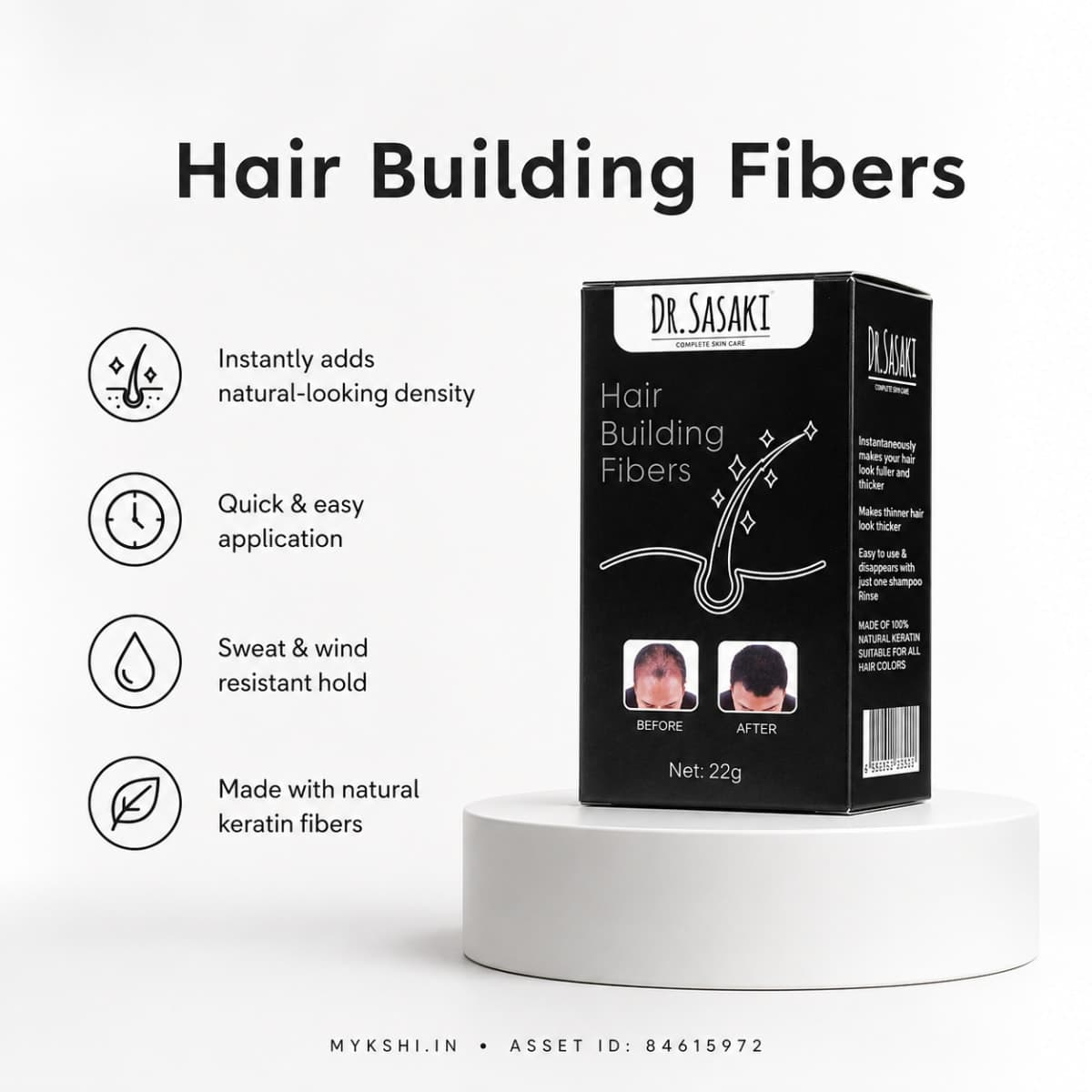 Dr. Sasaki HAIR BUILDING FIBERS - 22 G