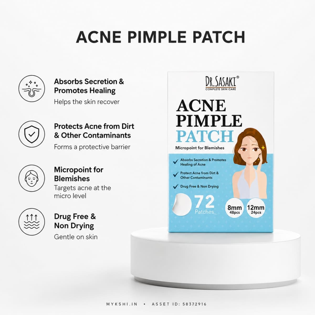 Dr. Sasaki ACNE PIMPLE PATCH - 72 PATCH