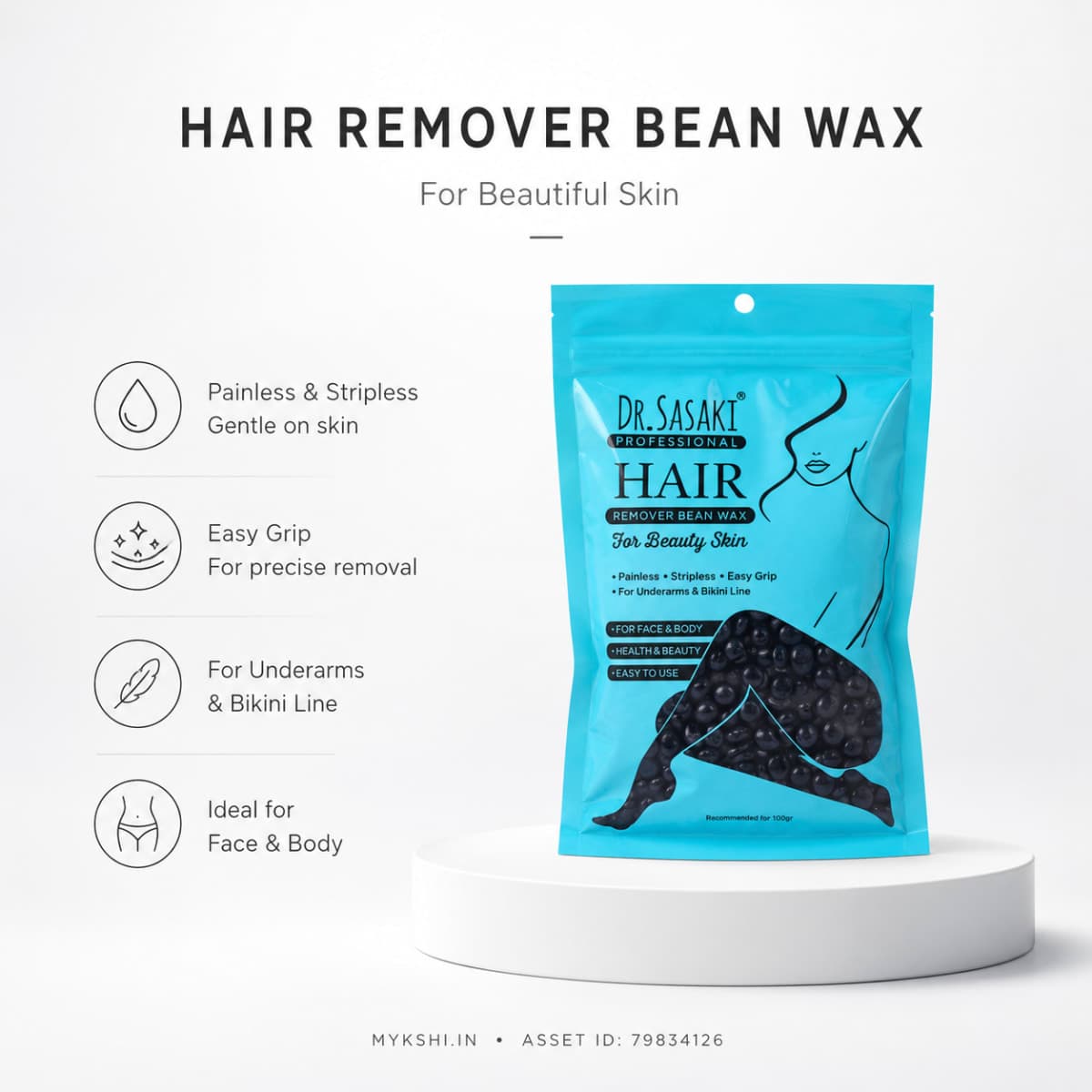 Dr. Sasaki BEAN WAX FOR PAINLESS HAIR REMOVAL - 100 GMS