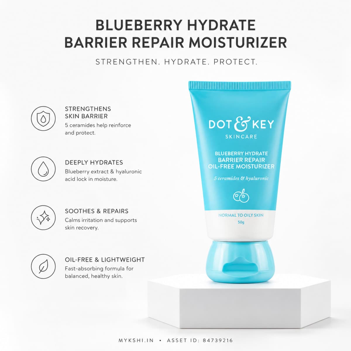 Dot & Key Barrier Repair Oil-Free Moisturizer with Ceramides - 50 G