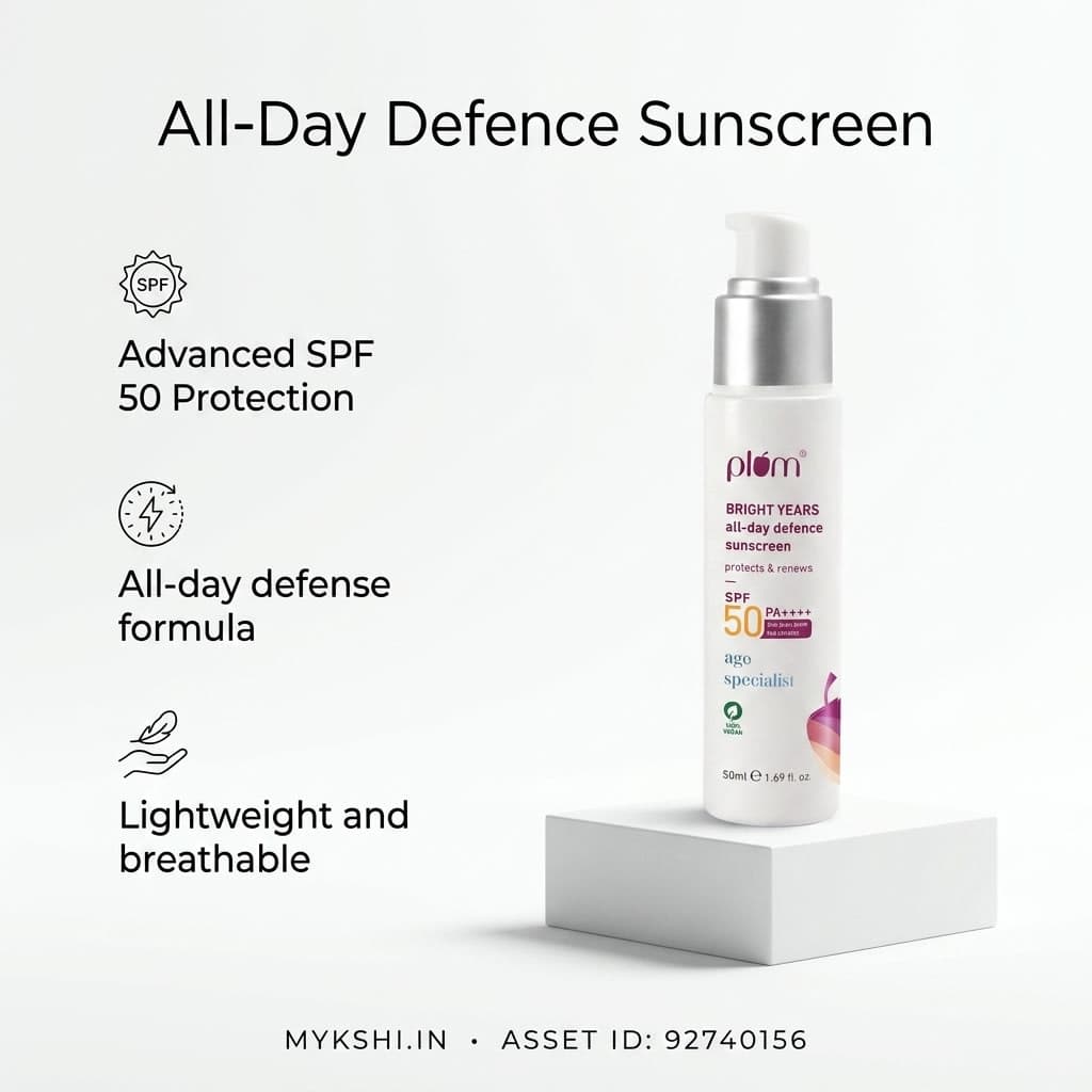 Plum Plum Bright Years All-Day Defence SPF 50 PA++++ Sunscreen - 45 ml