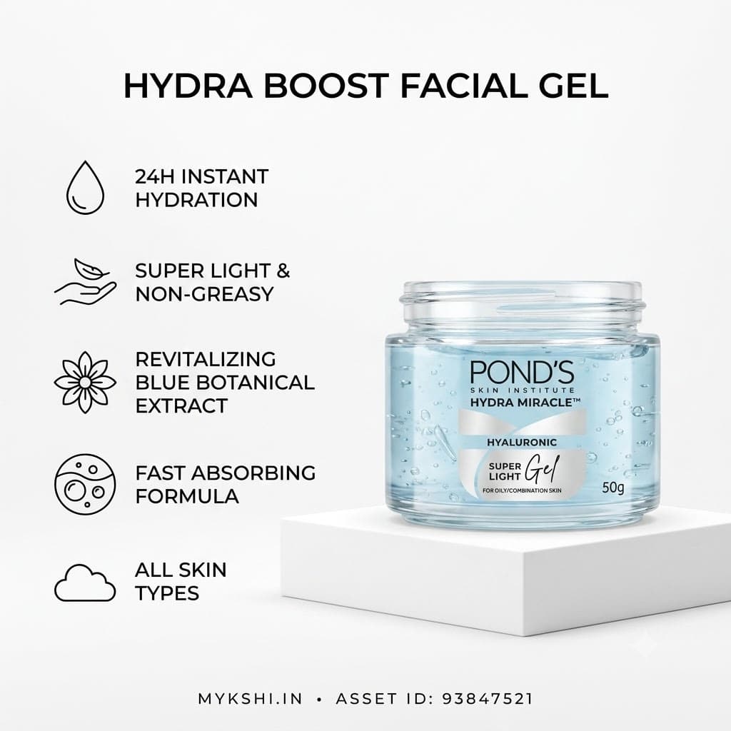 POND'S Super Light Gel Oil-Free Moisturize with Hyaluronic Acid & Vitamin E 48HR Hydration