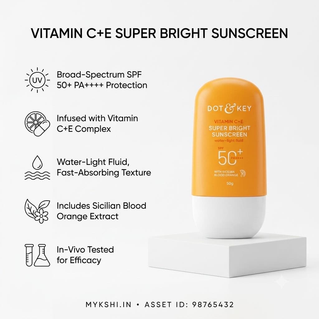 Dot & Key Vitamin C + E Sunscreen SPF 50+ PA++++ With New-Age UV Filters
