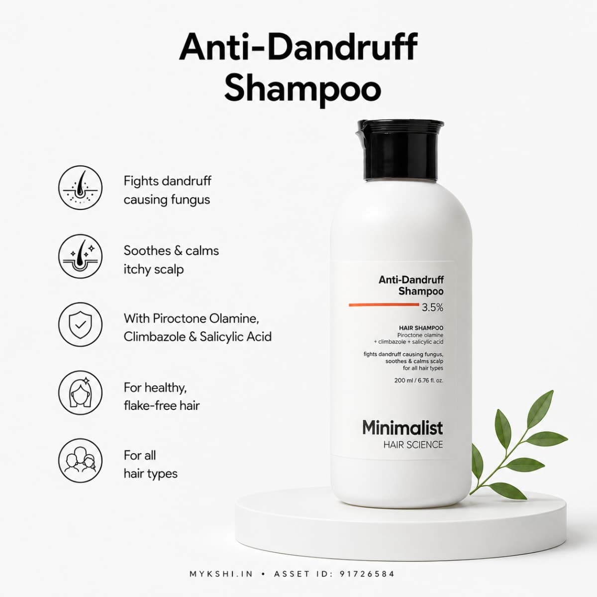 Minimalist Anti Dandruff Shampoo 3.5%