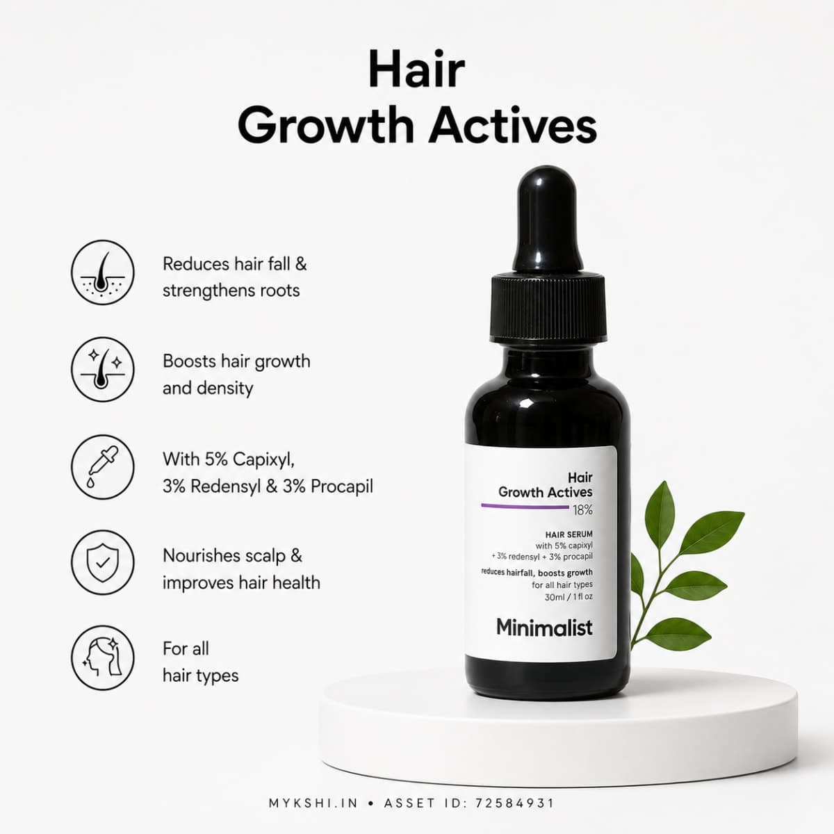 Minimalist Hair Growth Actives 18% Hair Serum