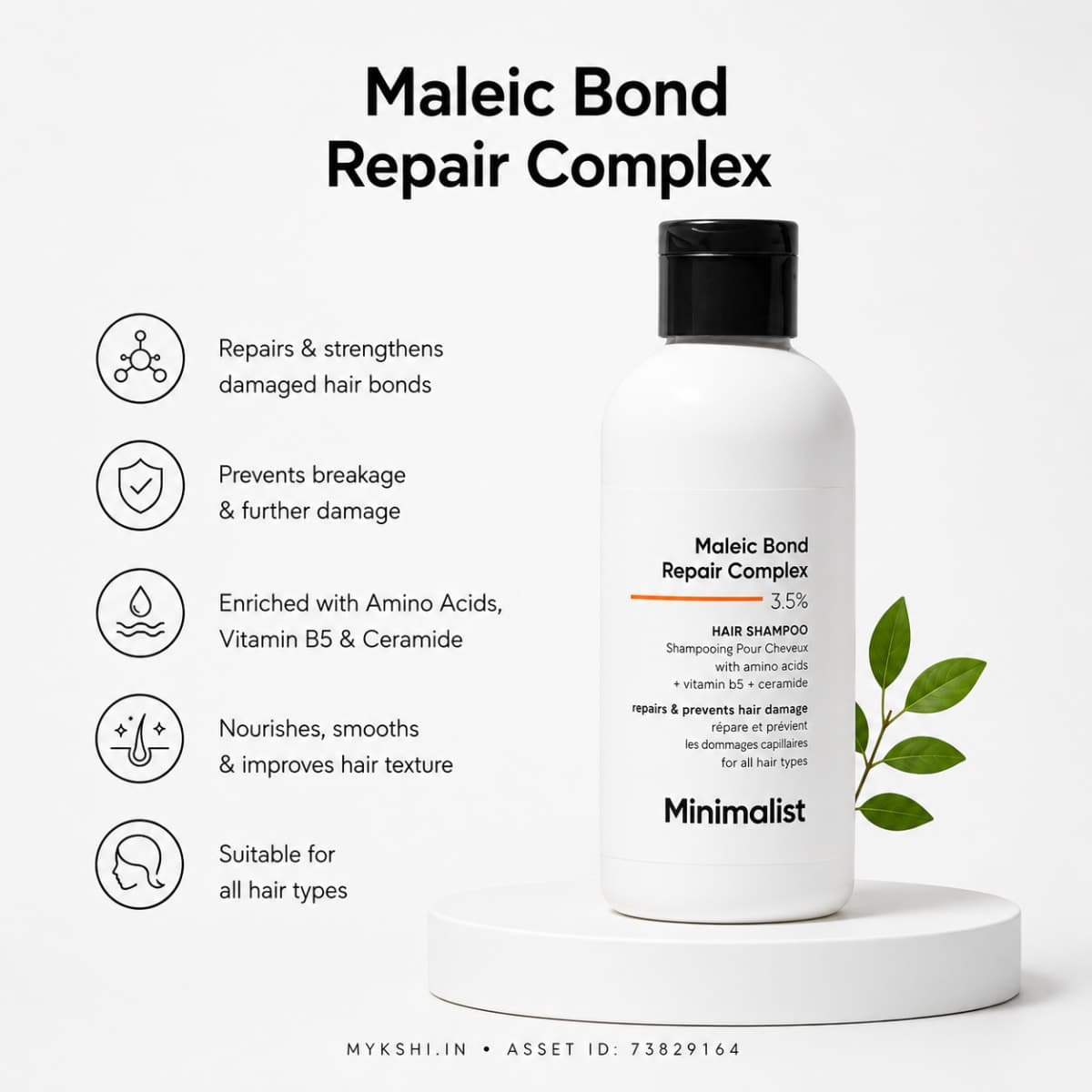 Minimalist Maleic Bond Repair Complex 3.5% Hair Shampoo