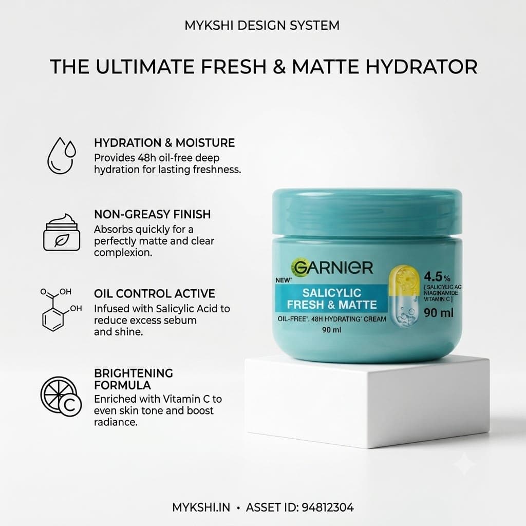 Garnier Salicylic Fresh & Matte Sorbet Cream - 90ML