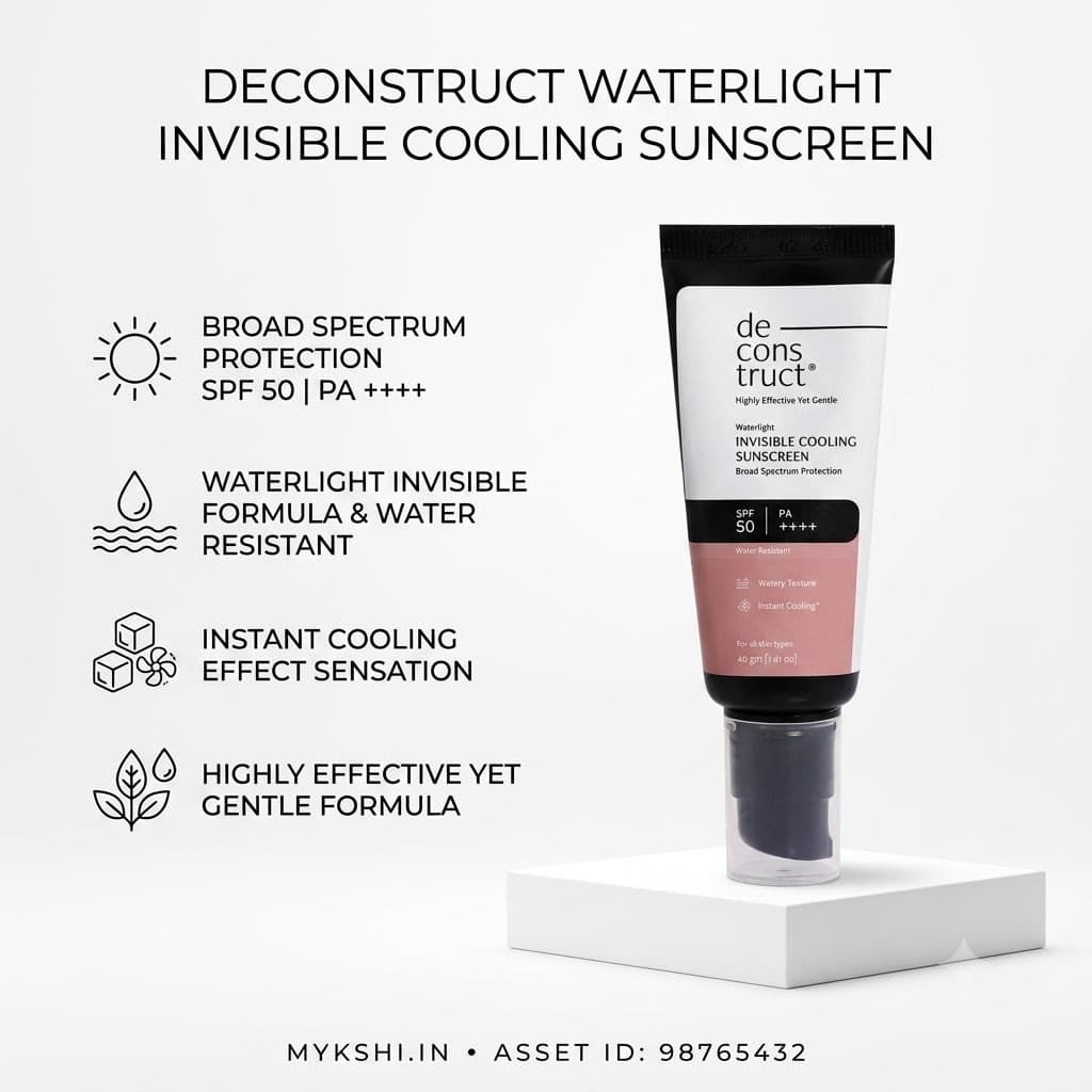 Deconstruct Invisible Cooling Sunscreen SPF 50 PA++++ | In-Vivo Tested