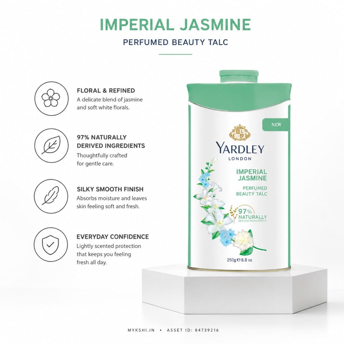 Yardley london Imperial Jasmine Perfumed Talc 250g
