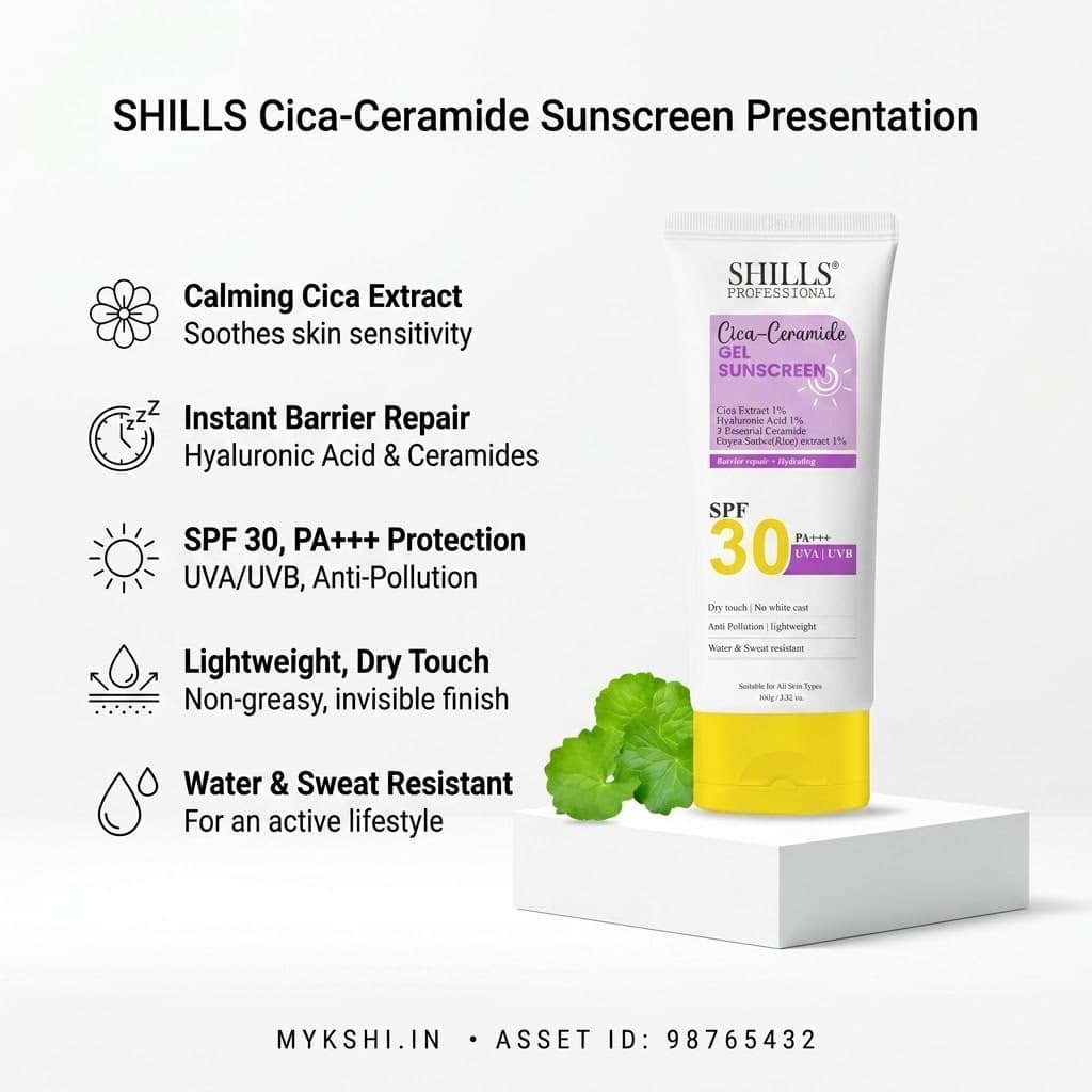 SHILLS   Cica-Ceramide   Gel Sunscreen   SPF   30   PA+++