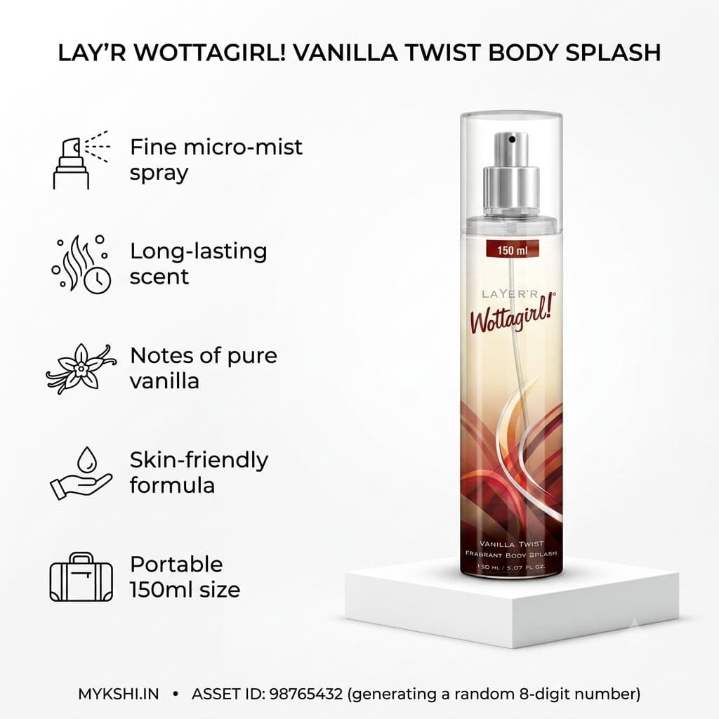Layer’r Wottagirl Vanilla Twist Body Splash for Women 150ml