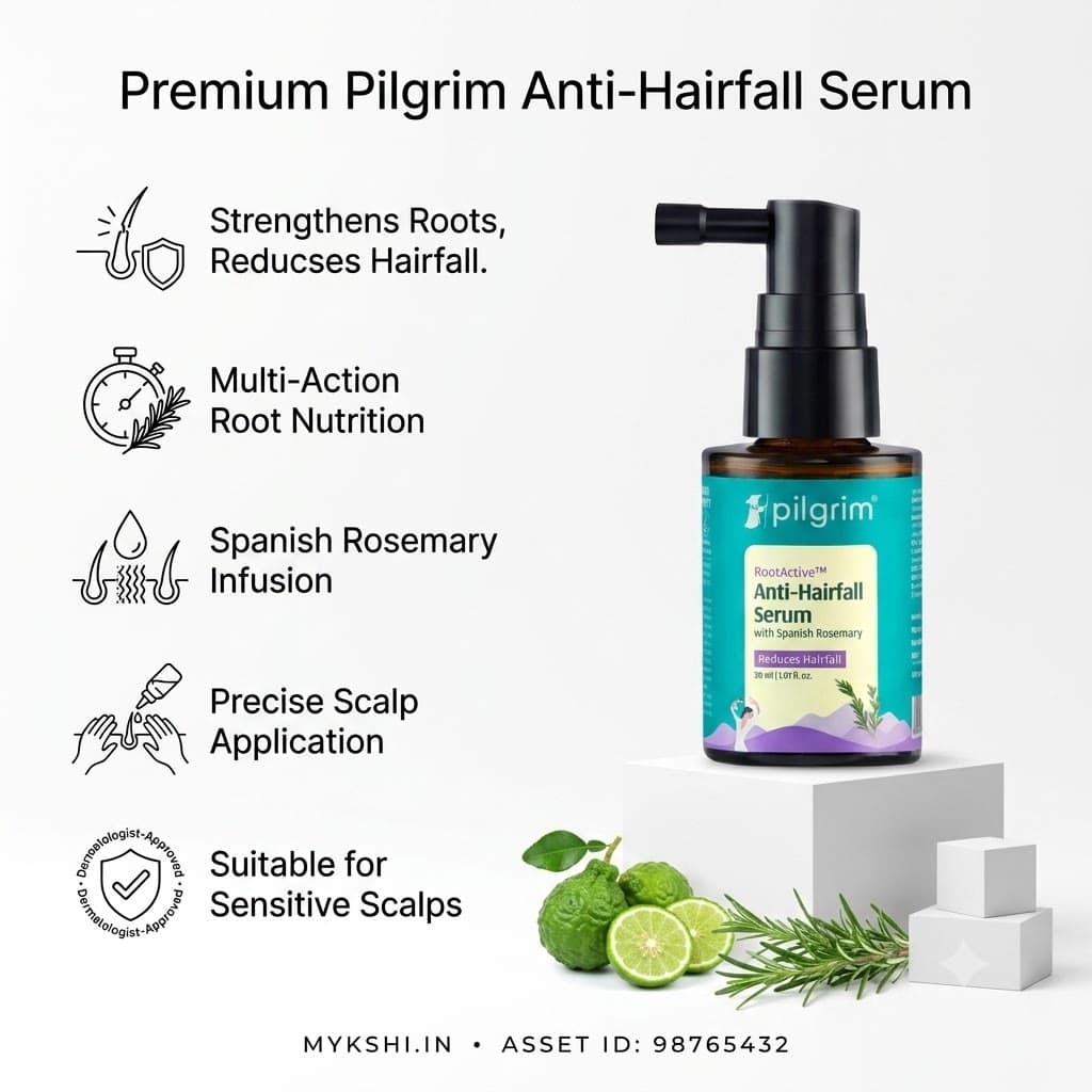 Pilgrim RootActive™ Anti-Hairfall Serum With Spanish Rosemary - 30 ml