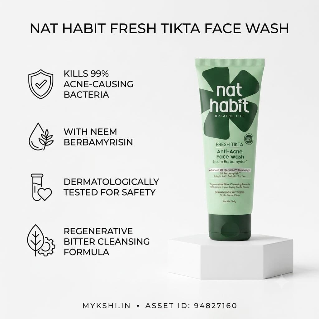 Nathabit Anti-Acne Neem Berbamyrisin™ Tikta Face Wash