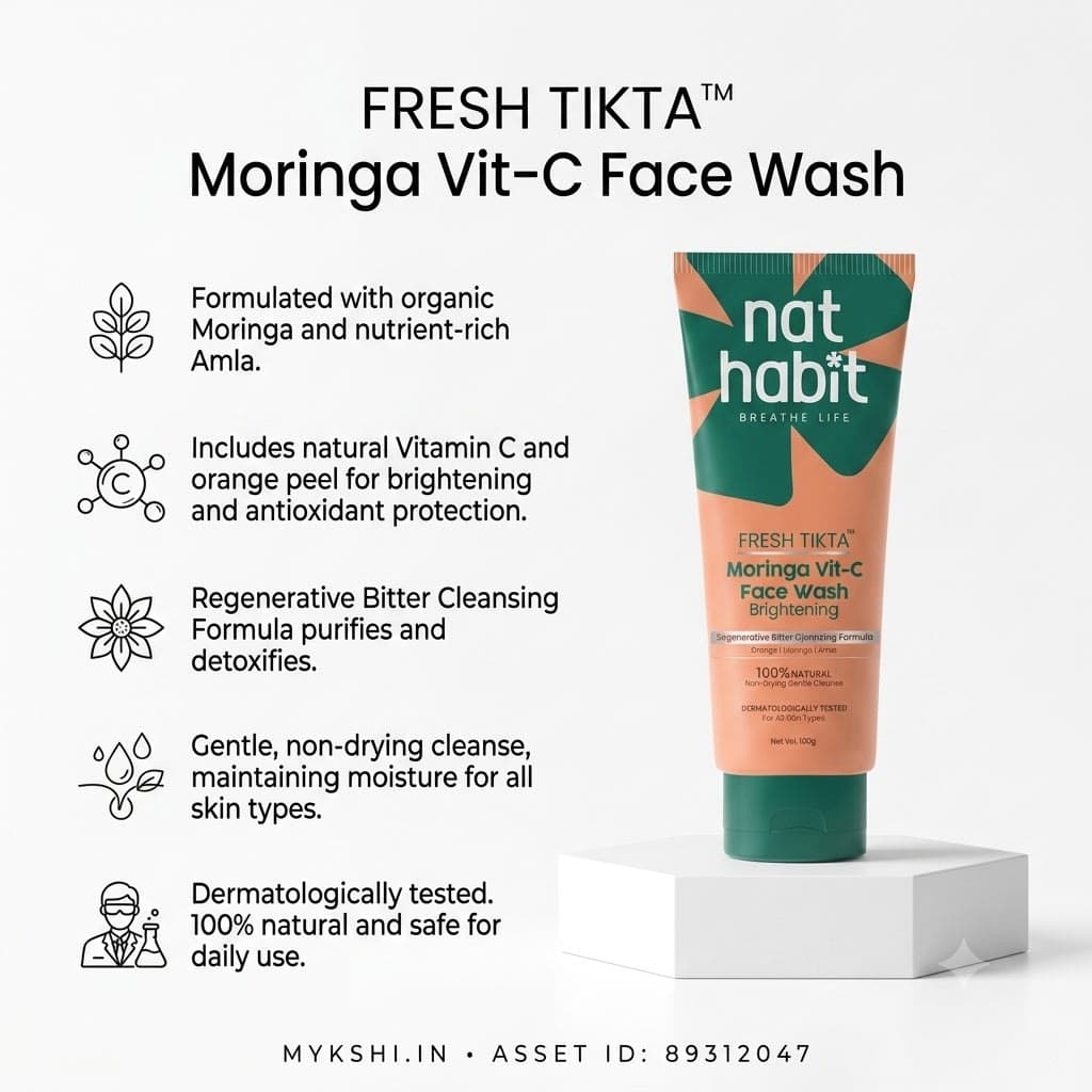 Nathabit Moringa Vit-C Gel Tikta Face Wash