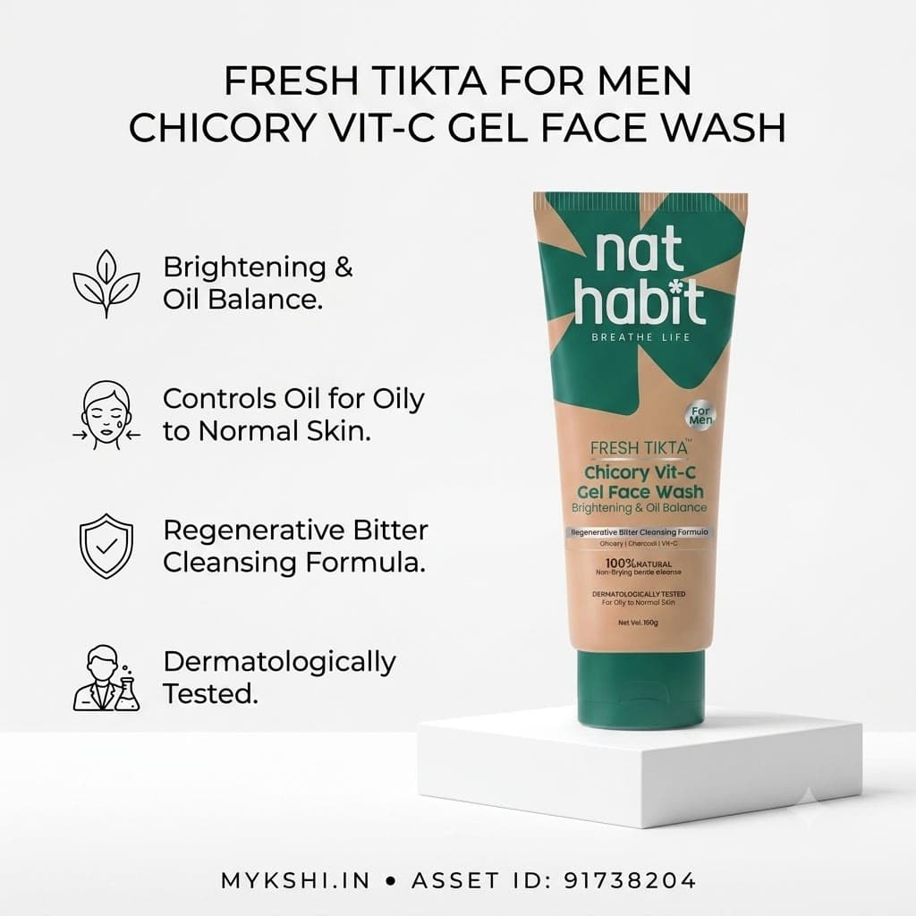 Nathabit Men’s Brightening & Oil Balance Tikta Face Wash