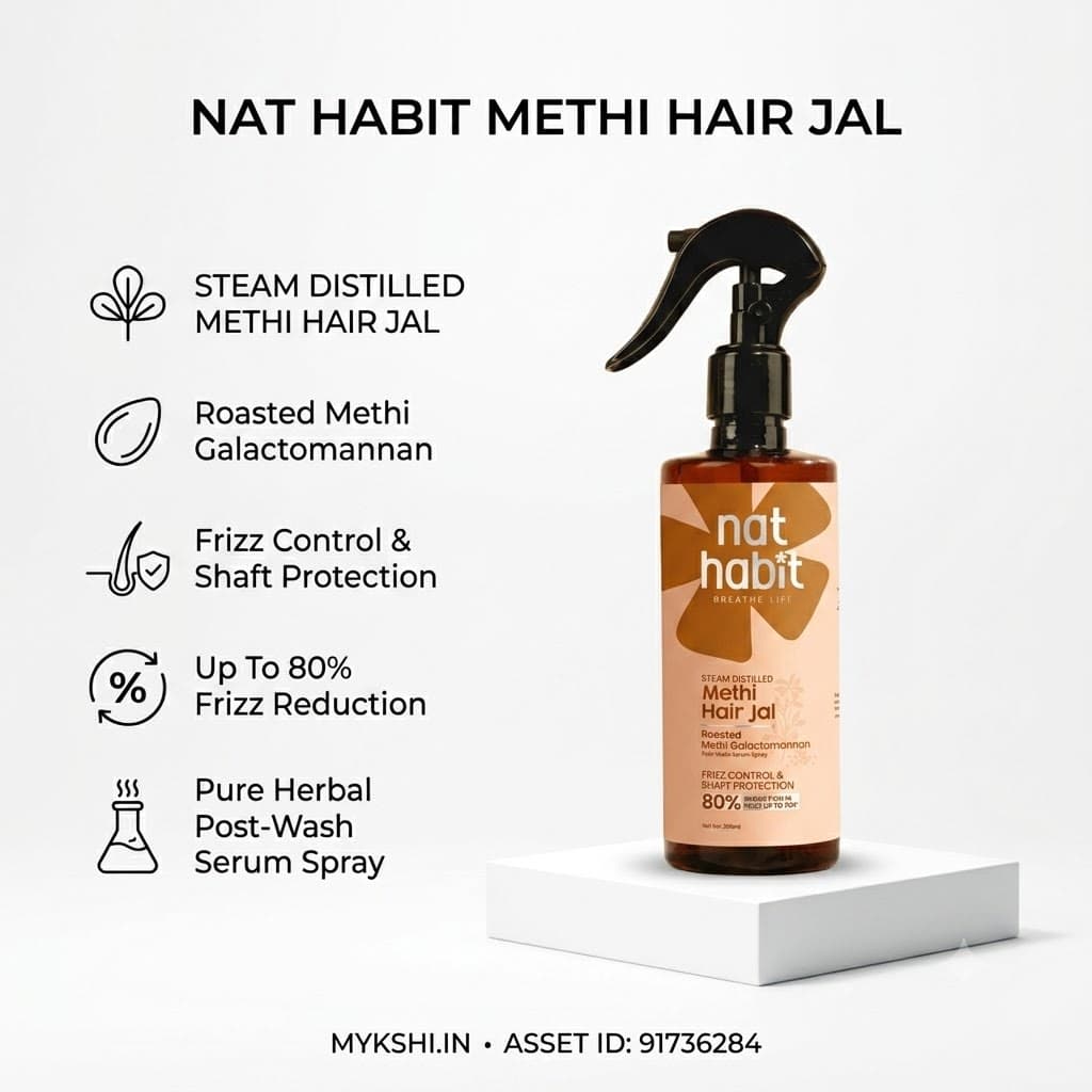Nathabit Methi Hair Jal Post-Wash Serum Spray