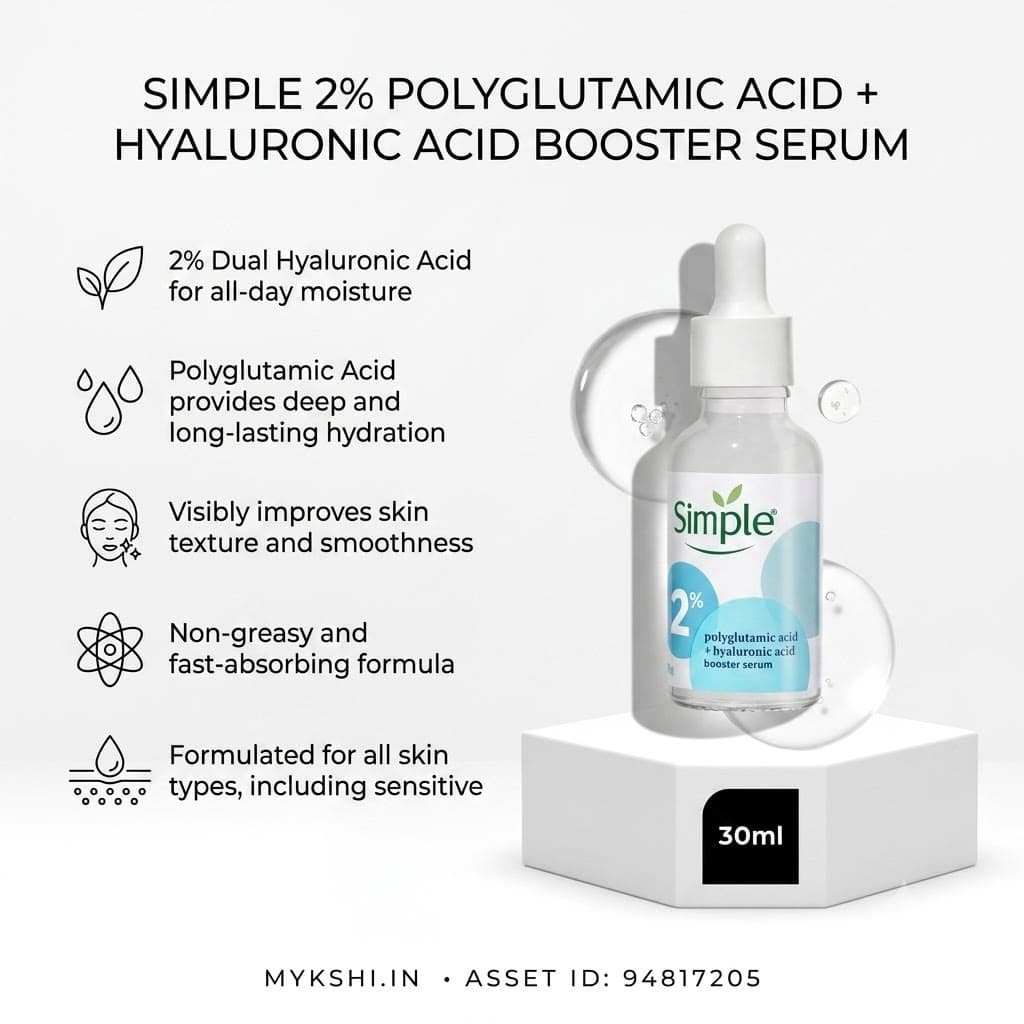 Simple Skin Care Simple 2% Hyaluronic Acid + Polyglutamic Acid Booster Serum