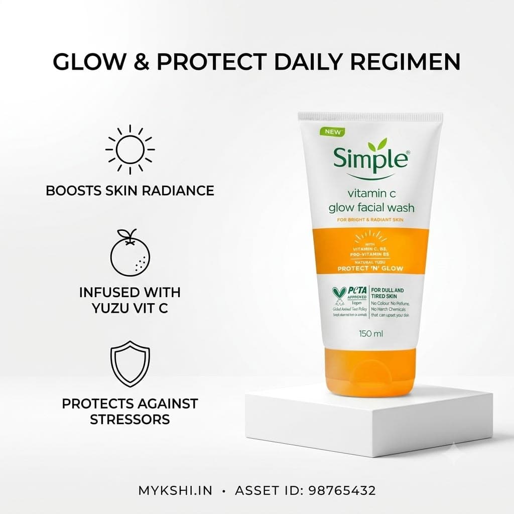 Simple Vitamin C Glow Facial Wash 150ml