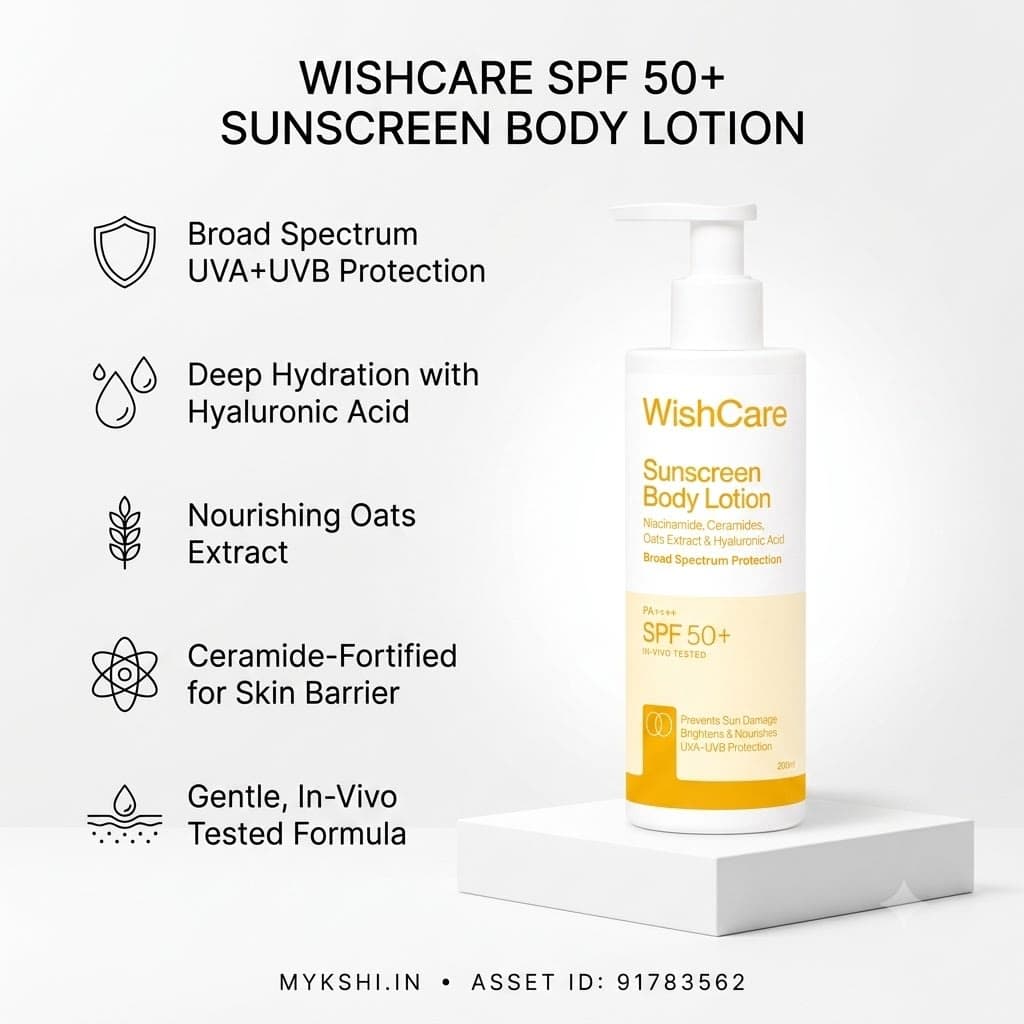 WishCare SPF 50 Sunscreen Body Lotion PA+++ - 200ml