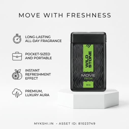 Wild Stone Move Fresh Compact Body Perfume 18 ml