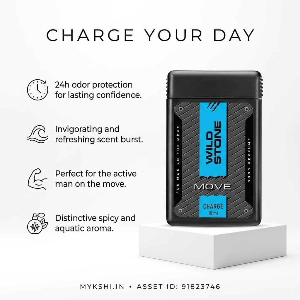 Wild Stone Move Charge Compact Body Perfume 18 ml