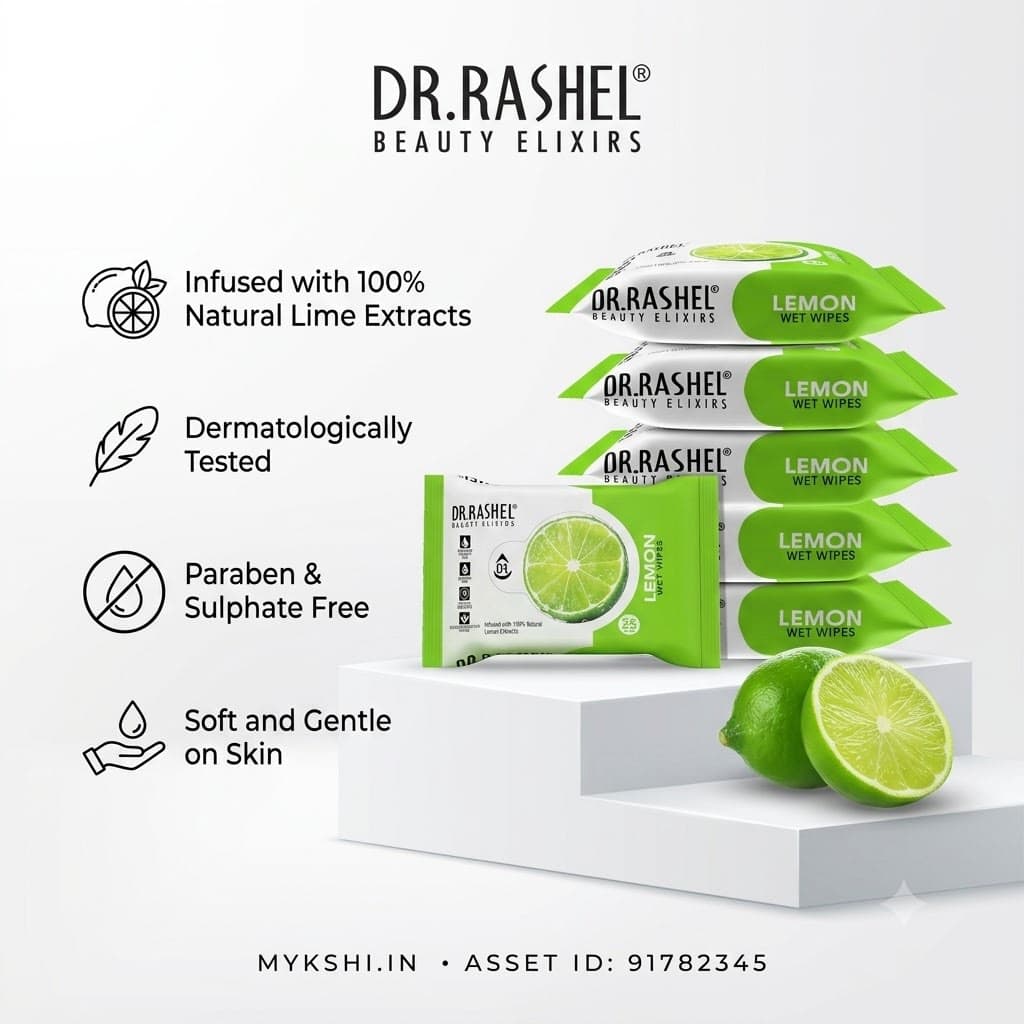 DR. RASHEL Lemon Face Wet Wipes Pack of 6