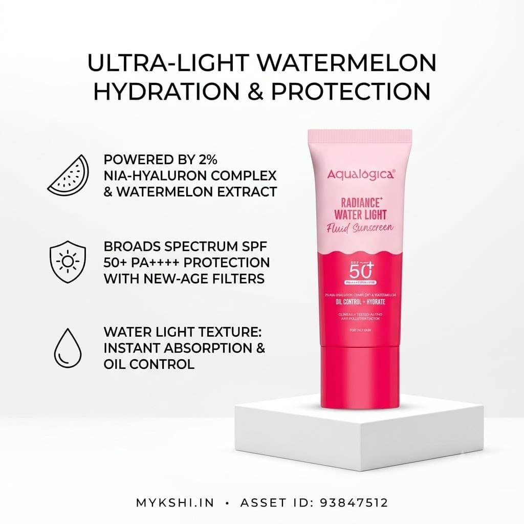 Aqualogica Radiance+ Water Light Fluid Sunscreen - 50g