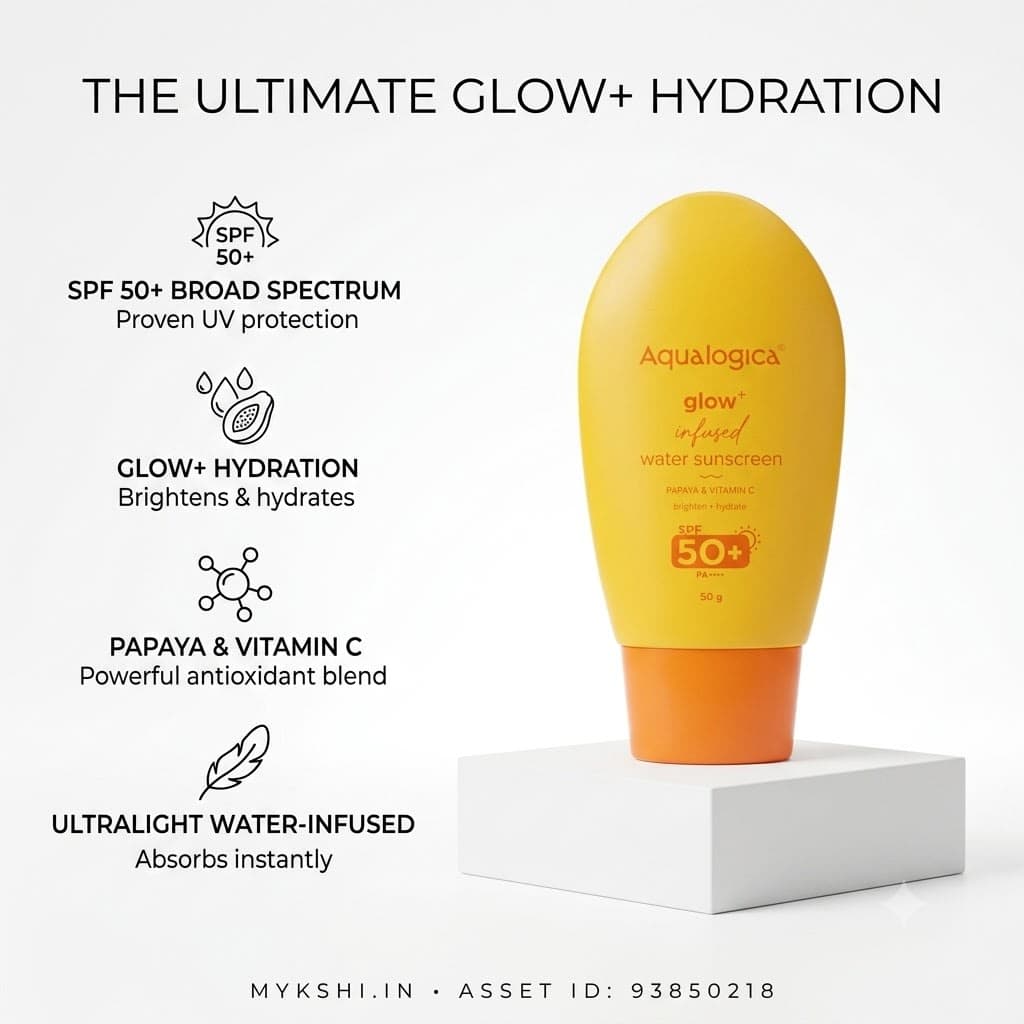 Aqualogica Glow+ Infused Water Sunscreen with Papaya & Vitamin C