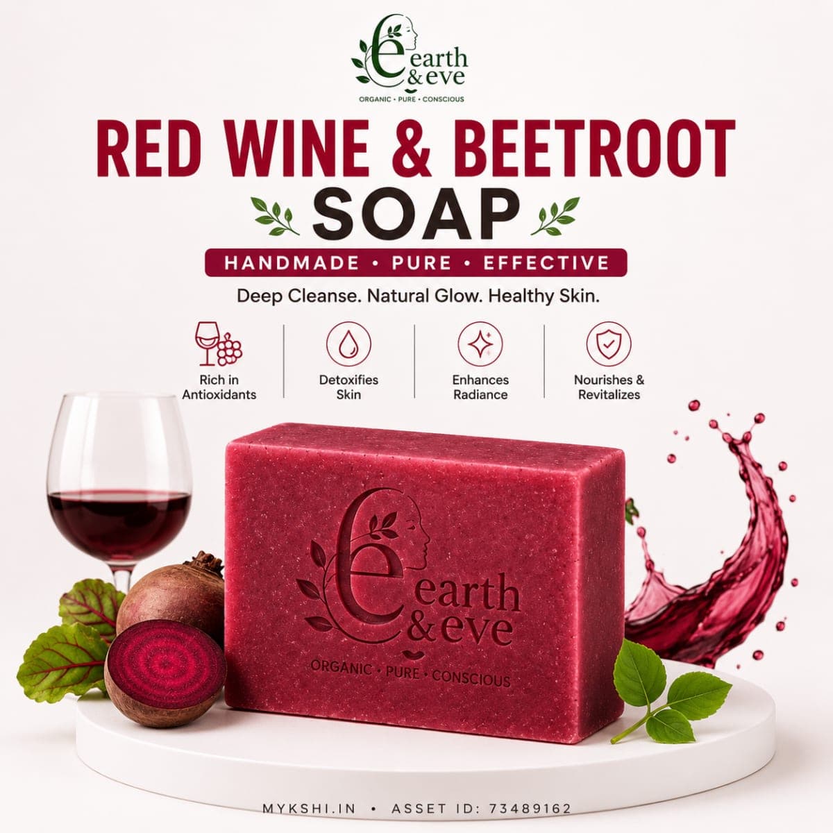 Earth & Eve Red Wine and Beetroot Soap
