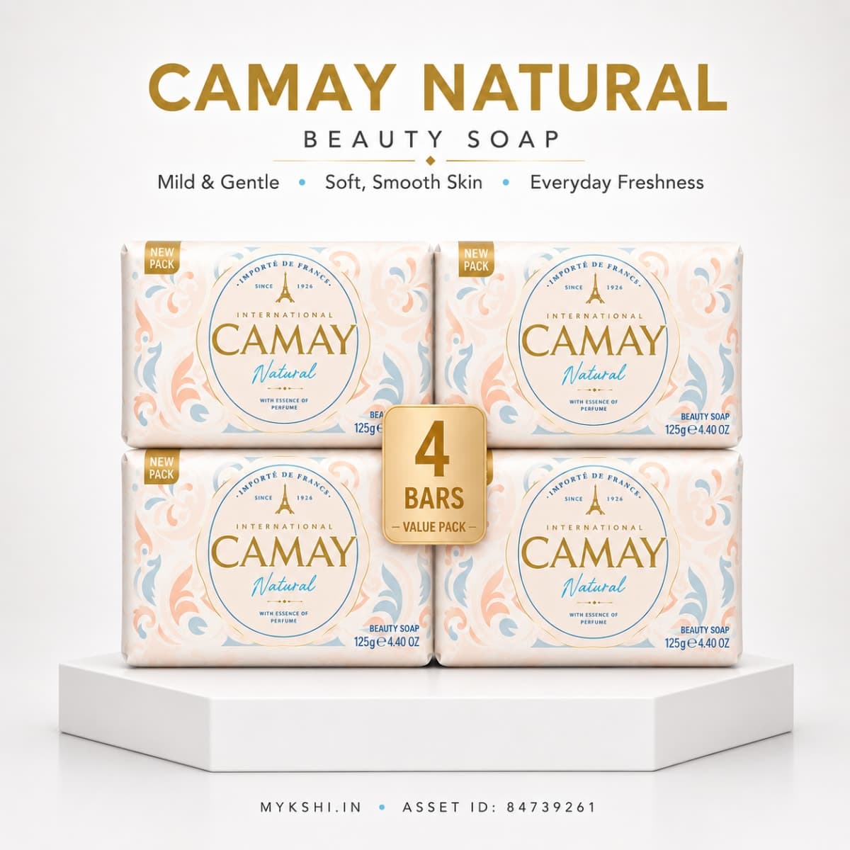 Camay Natural Soap - Pack of 4
