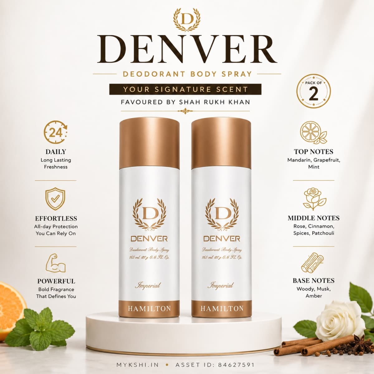 DENVER Pack of 2 Imperial Deos - 180/200ml