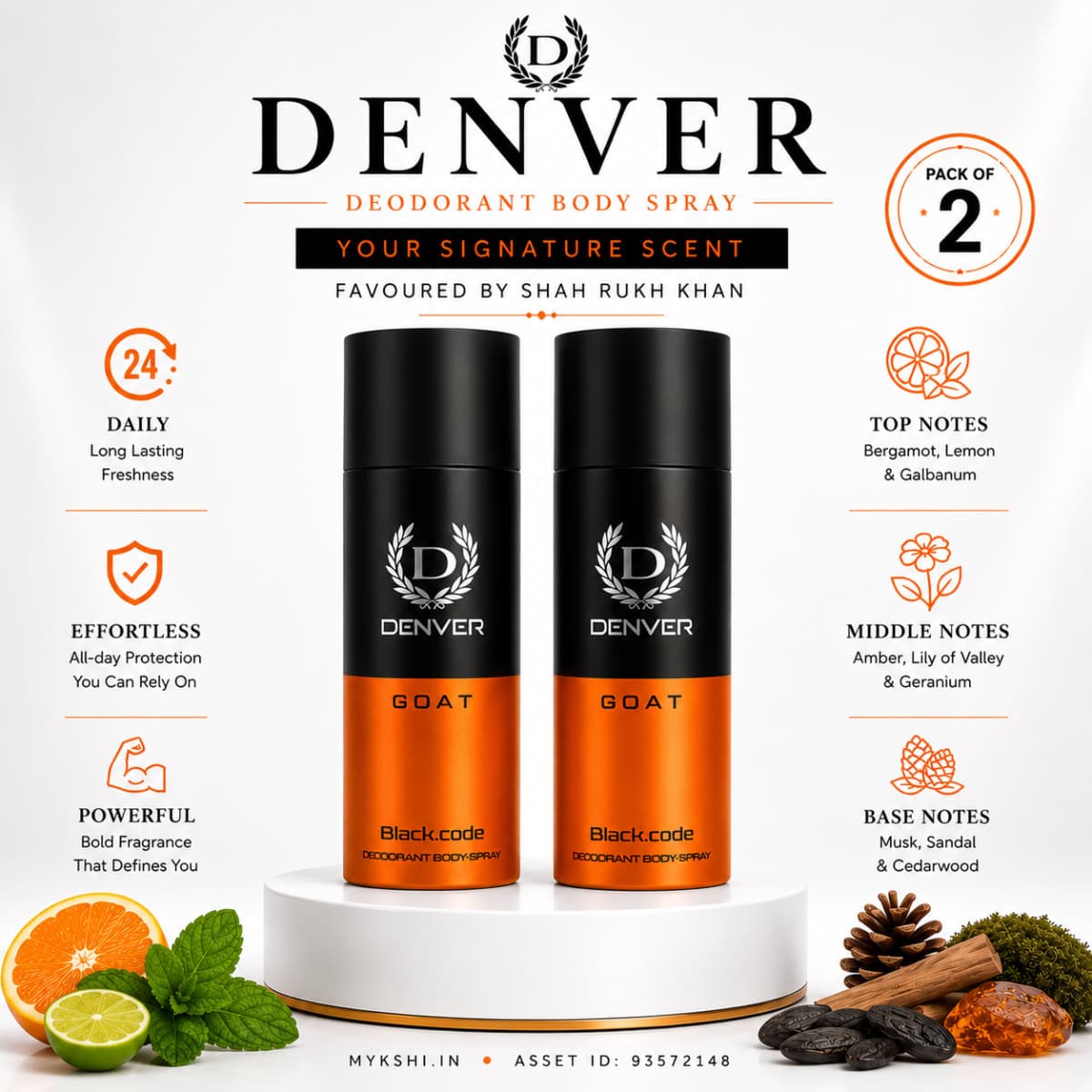 DENVER Goat Deo 150ml Deodorant Pack of 2