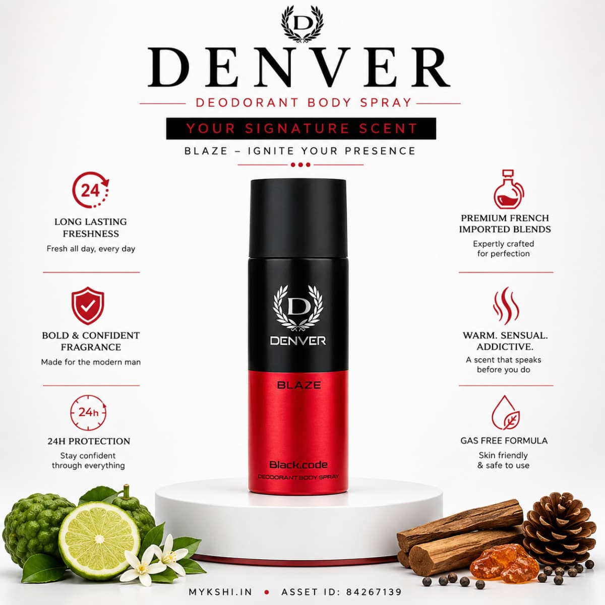 DENVER Blaze Deodorant Body Spray 150ml 