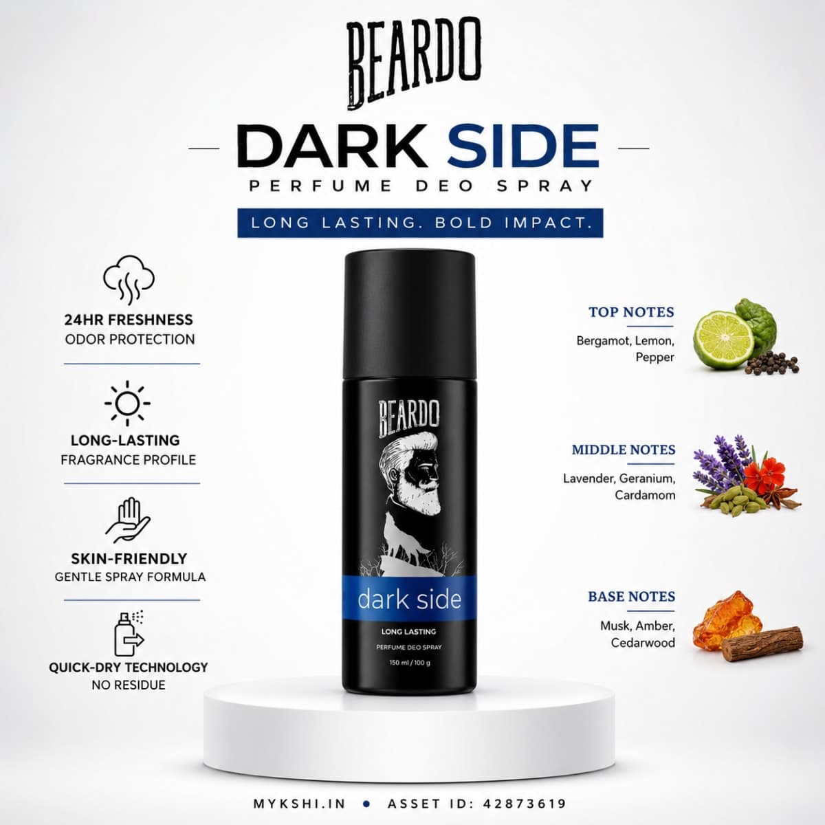 Beardo Darkside Perfume Deo Spray - 150 ml