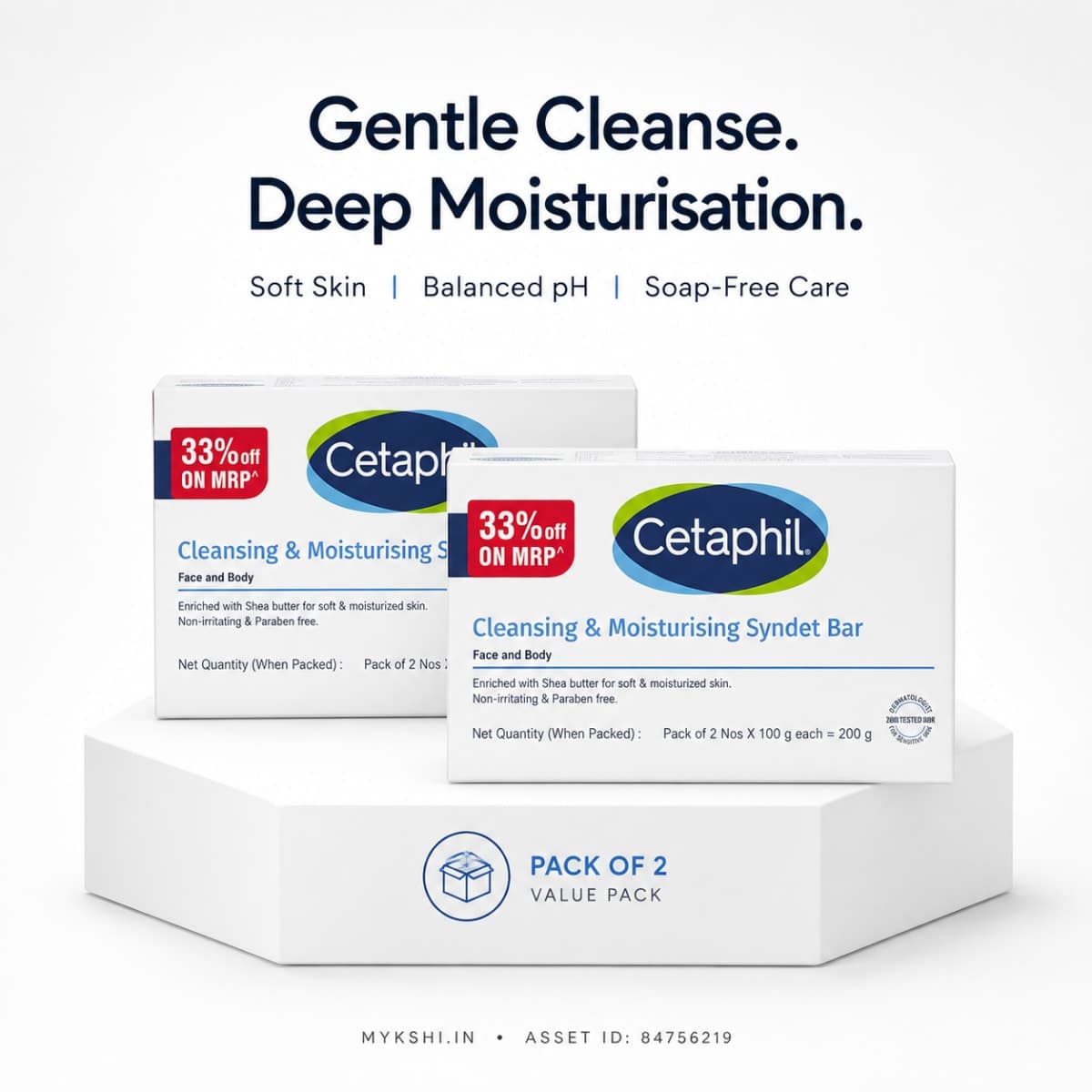 Cetaphil Cleansing Moisturizing Syndet Bar 100g
