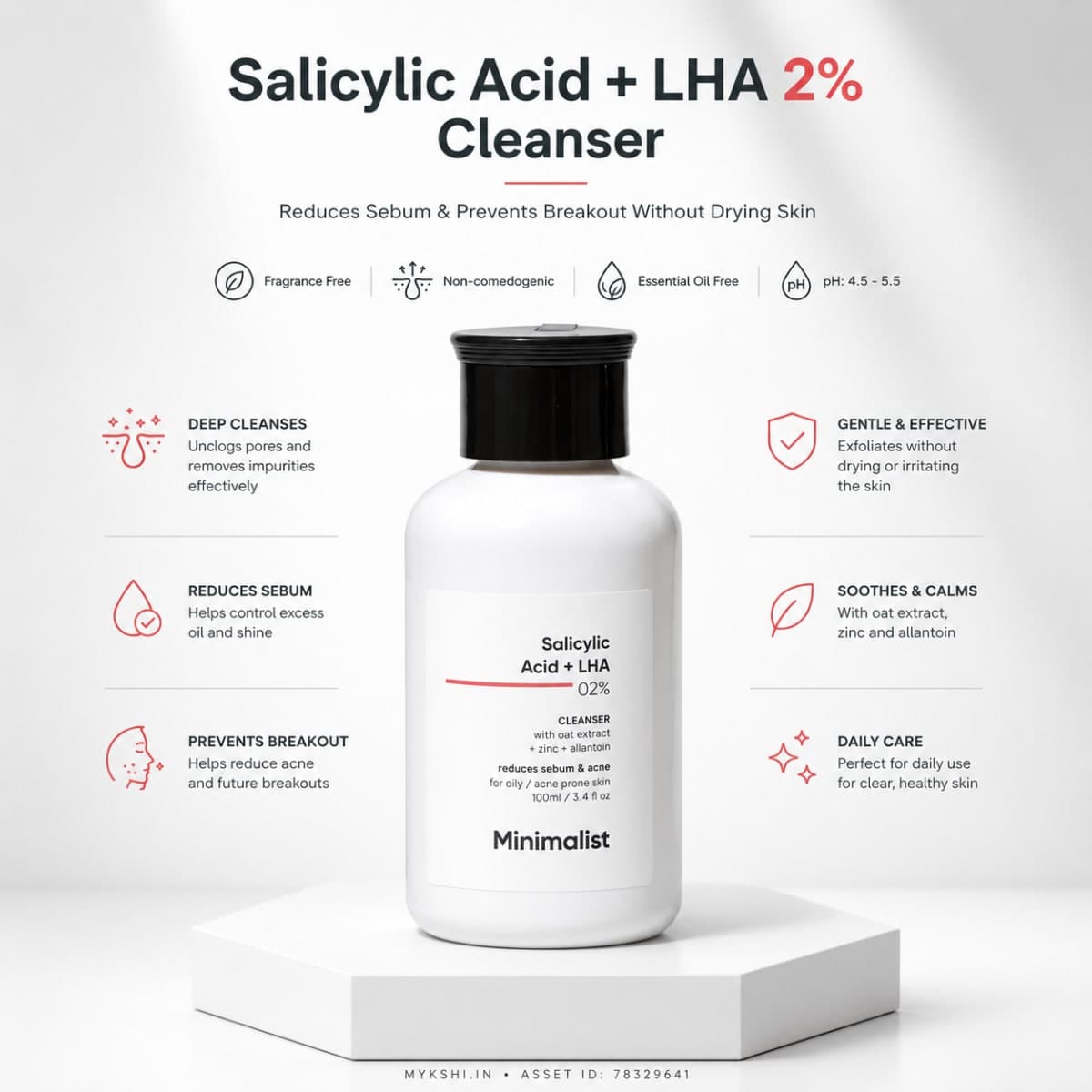 Minimalist Salicylic Acid + LHA 2% Cleanser